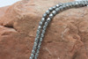 Fire Polish 4mm Faceted Round - Saturated Metallic Frost Gray
