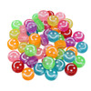 Acrylic Smiley Face 10x5mm Beads - Transparent Mix - Package of 50