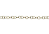 Satin Hamilton Gold 4.2x4mm Fine Round Cable Chain - Sold By 6 Inches