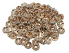 Light Gold Rhinestone 10x4mm Wavy Edge Brass Spacer Bead