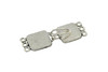 Silver 3-Hole Bali Style Square Clasp