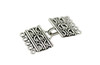 Silver 5-Hole Bali Style Rectangle Clasp