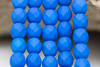 Fire Polish 6mm Faceted Round - Neon Electric Blue