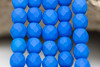 Fire Polish 6mm Faceted Round - Neon Electric Blue