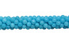 Mashan Jade Ocean Blue Dyed Polished 6mm Round