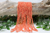 Mashan Jade Dyed Coral Polished 8mm Round