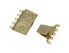 Gold Plated 5 Strand Box Clasp