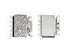 Silver Plated 5 Strand Box Clasp