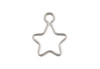 Mini Open Star with Loop - Sterling Silver