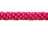Dyed Hot Pink Wood Polished 8mm Round