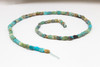 Chinese Turquoise Matte 4x5-7mm Faceted Tube