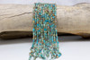 Chinese Turquoise Matte 4x5-7mm Faceted Tube