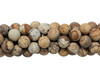 Picture Jasper Matte 8mm Round - 2mm Large Hole