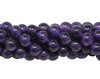 Amethyst A Grade Polished 8mm Round - 2mm Large Hole