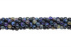Tiger Eye A Grade Polished 6mm Round Galaxy  - Blue Mix - 2mm Large Hole