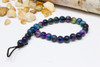Tiger Eye A Grade Polished 8mm Round Galaxy  - Blue Mix - 2mm Large Hole