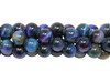 Tiger Eye A Grade Polished 10mm Round Galaxy  - Blue Mix - 2mm Large Hole