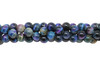 Tiger Eye A Grade Polished 10mm Round Galaxy  - Blue Mix - 2mm Large Hole