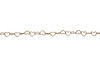 14K Gold Plated Over Sterling Silver 5.3mm Heart Chain - Sold By 6 Inches