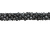 Tourmalinated Quartz Polished 8mm Round - Dark
