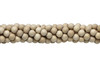 Cheese Wood Natural White Polished 8mm Round