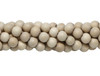 Cheese Wood Natural White Matte 8mm Round No Wax