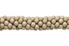 Cheese Wood Natural White Polished 5mm Round