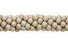 Cheese Wood Natural White Polished 5mm Round
