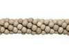 Cheese Wood Natural White Matte 5mm Round No Wax