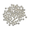 Sterling Silver Plated 3mm Round Anti Tarnish Coating - 100 Beads