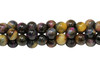 Tiger Eye Polished 14mm Round Galaxy  - Autumn Mix
