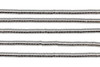 Sterling Silver Plated Hematite Polished 2x4mm Wheel