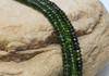 Chrome Diopside Polished 3-4mm Rondelle - Graduated