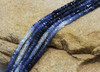 Sapphire Polished 2.5mm Faceted Rondelle - Blue Banded