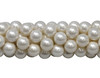 White Shell Polished 8mm Round - Pearl Coating
