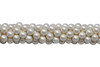 White Shell Polished 8mm Round - Pearl Coating