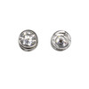 Silver 6mm Micro Pave Slide Bead - 3x2mm Hole