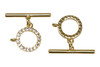 12mm Gold Micro Pave Ring Link Toggle