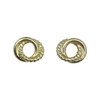 Light Gold Plated 7mm Twisted Ring Bead
