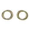 Light Gold Plated 11mm Twisted Ring Bead