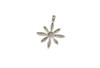 Silver 25mm Flower Micro Pave Charm