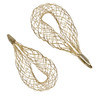 Gold Plated 48x24mm Mesh Drop Pendant