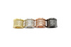 Gold Plated Micro Pave 6x9mm Triangular Bead