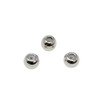 Silver Silicone Suction Round Bead - 4mm