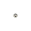 Silver Silicone Suction Round Bead - 4mm