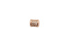 Rose Gold Plated Micro Pave 6x7mm Barrel Bead
