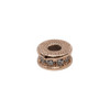 Rose Gold Plated Micro Pave Rondelle 8mm Forte Bead - Sold Individually