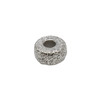 Silver Plated Textured Rondelle 8mm Forte Bead - Sold Individually