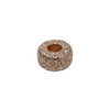 Rose Gold Plated Textured Rondelle 8mm Forte Bead - Sold Individually