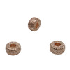 Rose Gold Plated Textured Rondelle 8mm Forte Bead - Sold Individually